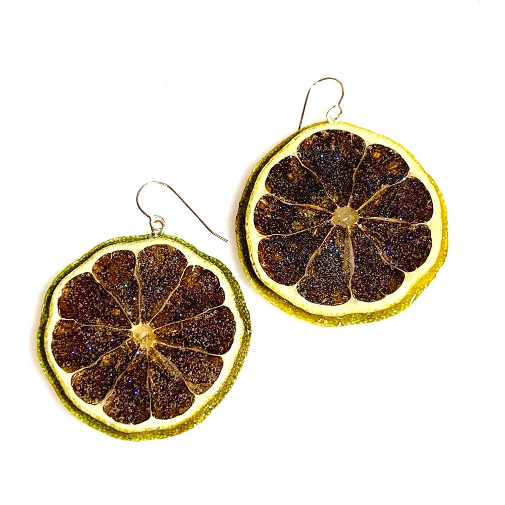 Glitter Limes Earrings - Picture 2 of 9